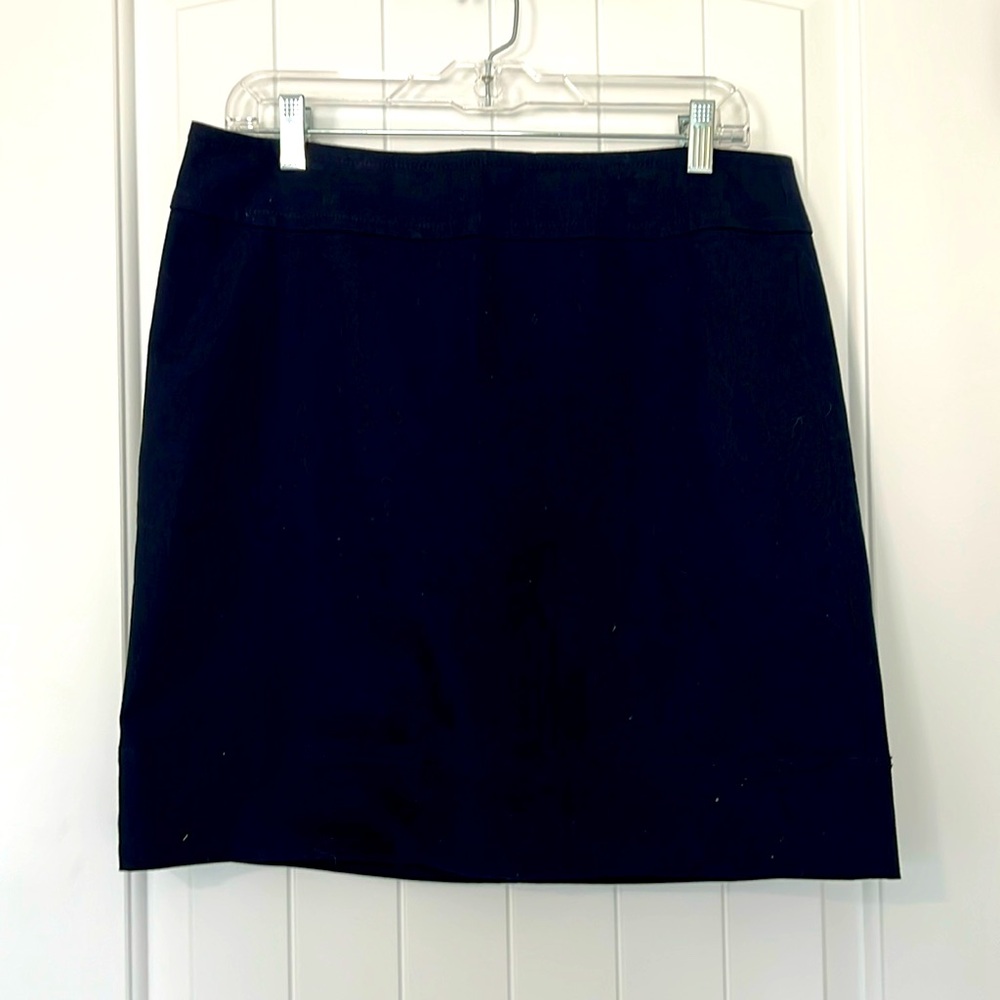 Talbots, Sz 12P navy blue fully lined knee length skirt, business, career, work
